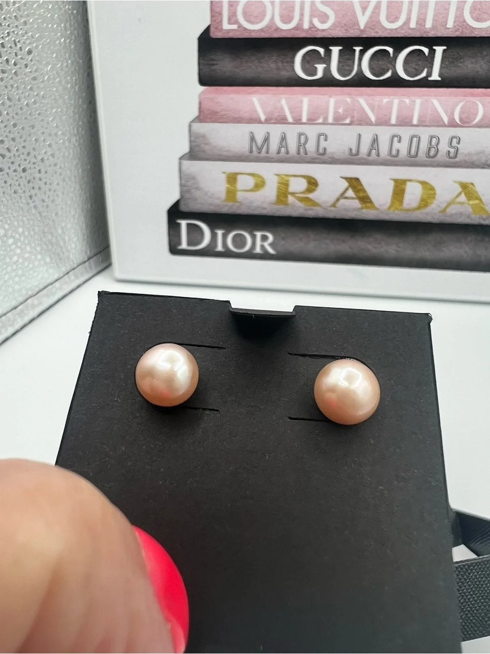 Cultured NWT Freshwater Pearl Stud Earrings - Pink with Silver Posts